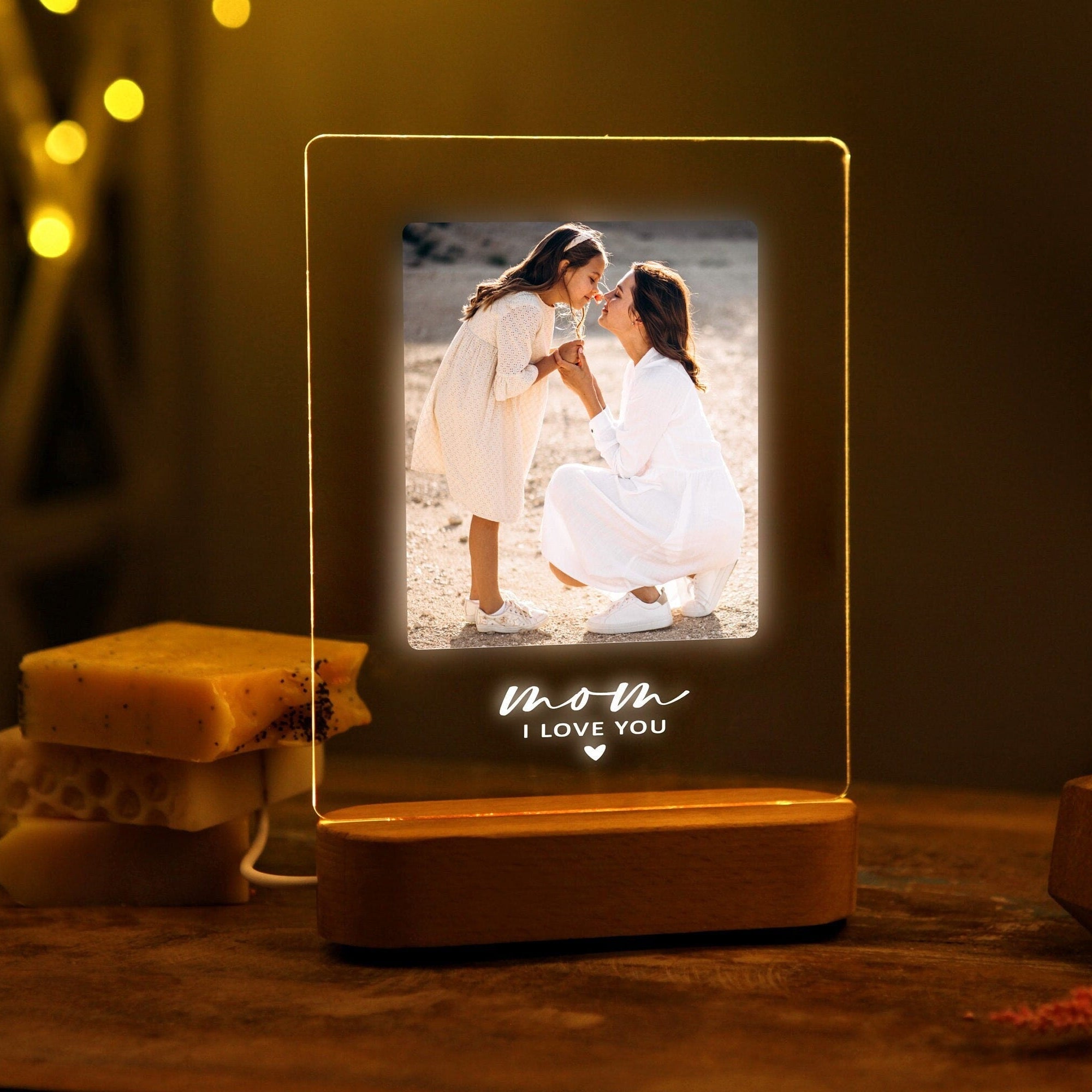 Photo Night Light for Mother's Day Gift - Gift for Mom - Mother Gift - Best Mom Ever - First Mothers Day - Picture Gift Ideas - Mommy Gifts