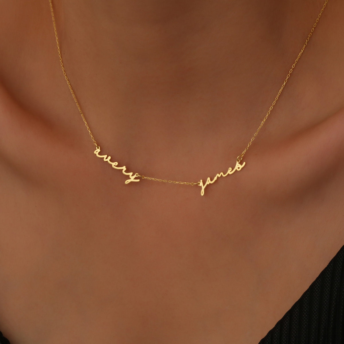 Two Name Handwriting Necklace, Twin Gift, Personalized Jewelry, Custom Name Necklace, Personalized Gifts, Baby Shower, Mother's day Gift mom