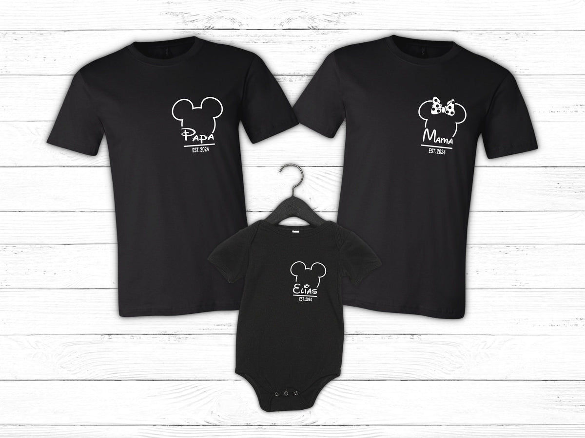 Personalized T-Shirt Dad, Mom and Baby Outfit I Family Outfit I Dad Mom Mini I Family Outfit I