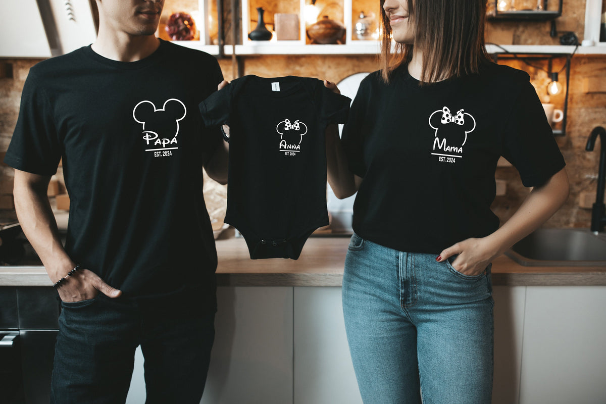 Personalized T-Shirt Dad, Mom and Baby Outfit I Family Outfit I Dad Mom Mini I Family Outfit I