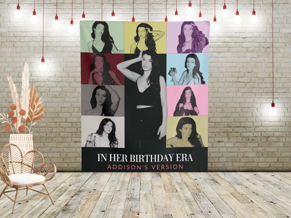 Eras Personalized Backdrop, In My Era Birthday Backdrop, Eras Banner, In my custom era wall decor, Custom Backdrop, PhotoBooth Backdrop