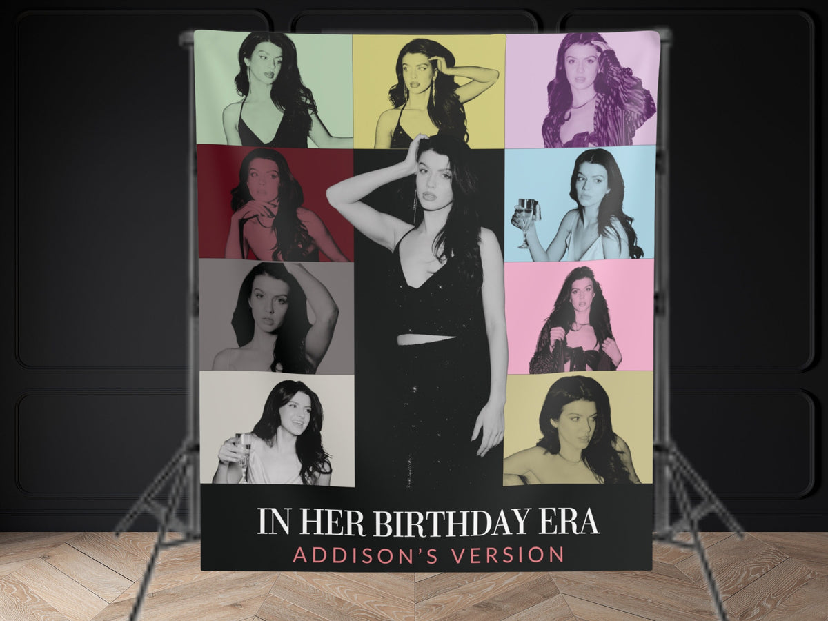Eras Personalized Backdrop, In My Era Birthday Backdrop, Eras Banner, In my custom era wall decor, Custom Backdrop, PhotoBooth Backdrop