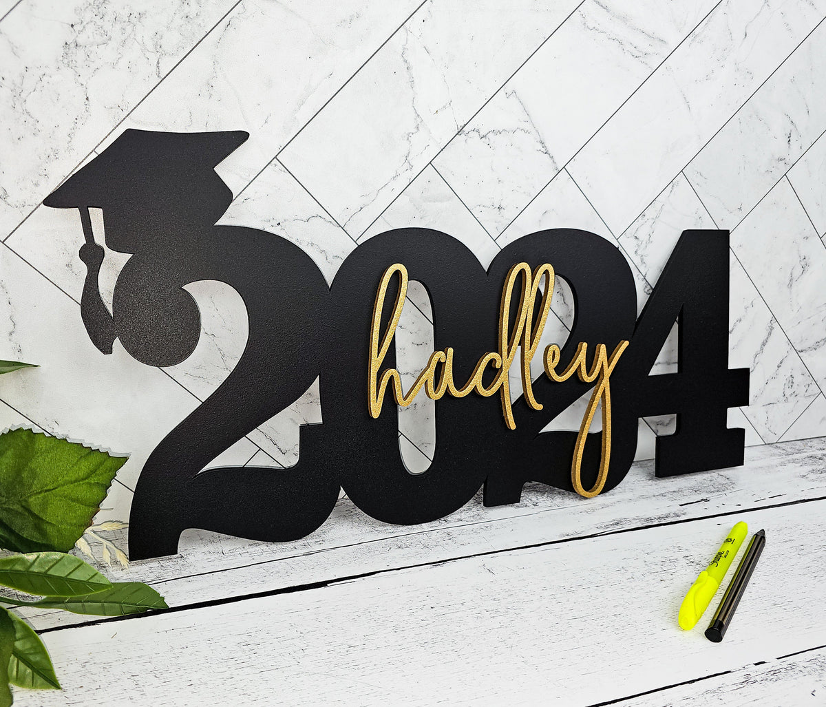 Custom Graduation Decor Name Sign, Custom Grad Sign, Class of 2025, Graduation Party Centerpiece, Senior Year Photo Prop for senior photos