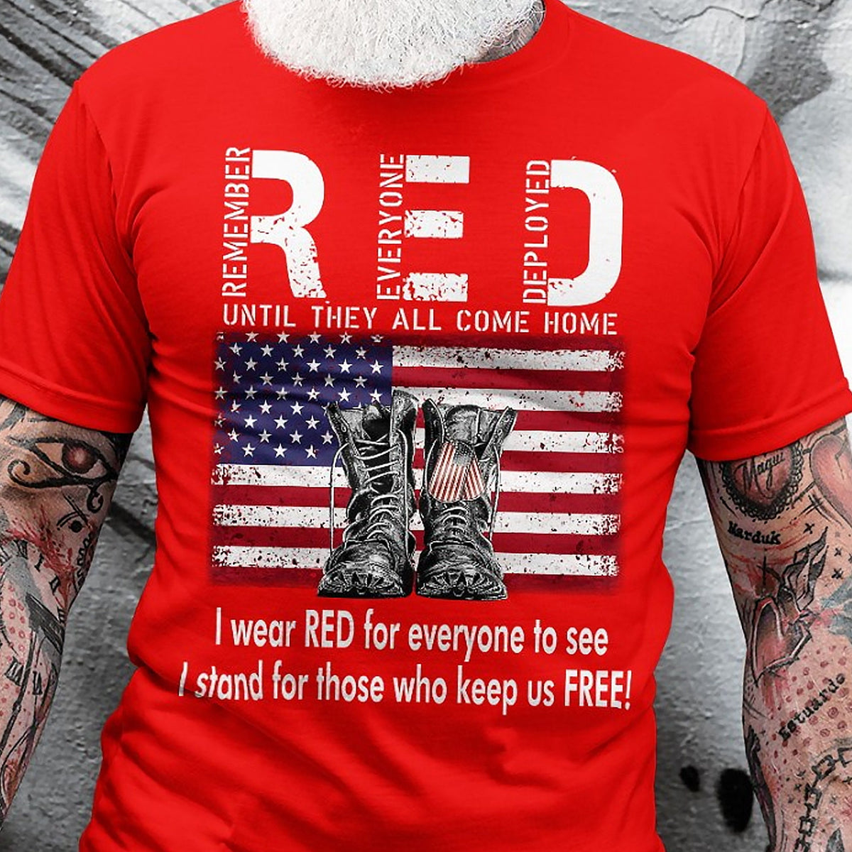 Red Friday Veterans Shirt, Remember Everyone Deployed, Red Friday USA Military Flag T-Shirt