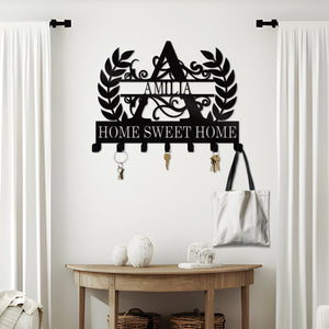 Personalized Initial Monogram Key Holder | Family Name Key Hangers | Metal Home Decor | Wall Hangings | Housewarming Gifts | Birthday Gifts