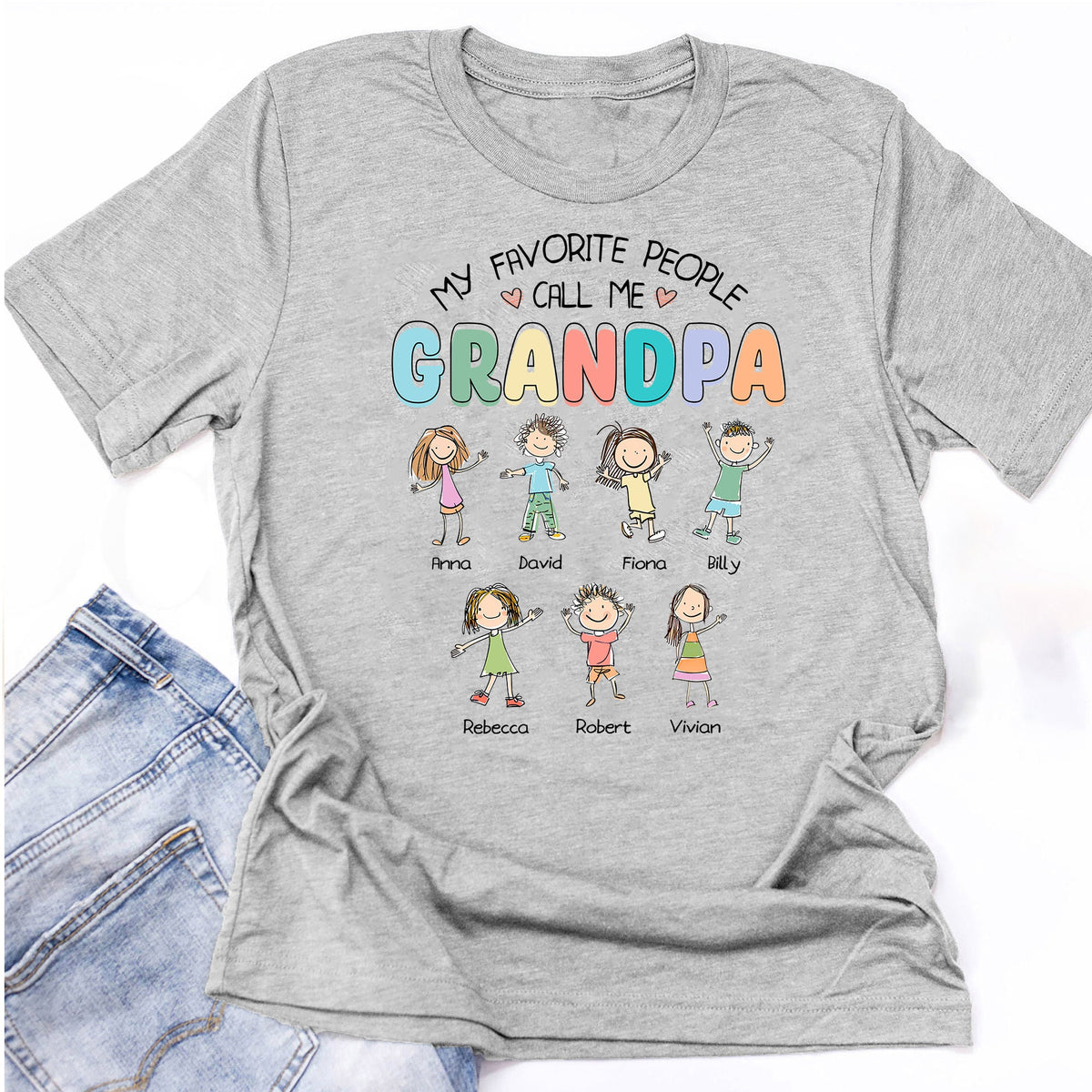 Grandpa Shirt, Custom Grandkids Name Shirt, Father's Day Shirt, Gift For Grandpa, Funny Grandpa Shirt, Best Grandpa Shirt