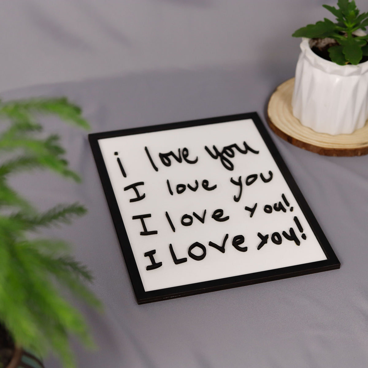 Custom Handwritten Wood Sign Personalized Sign From Handwriting Or Drawing Customized Kid Hand-Drawn Wooden Frame Mother Day Gift From Kids