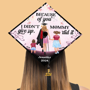 Custom Mommy Did It Graduation Cap Topper, Personalized Mom and Child Cap Decoration, Family Grad Cap Topper For Moms, Mama Graduate Gift