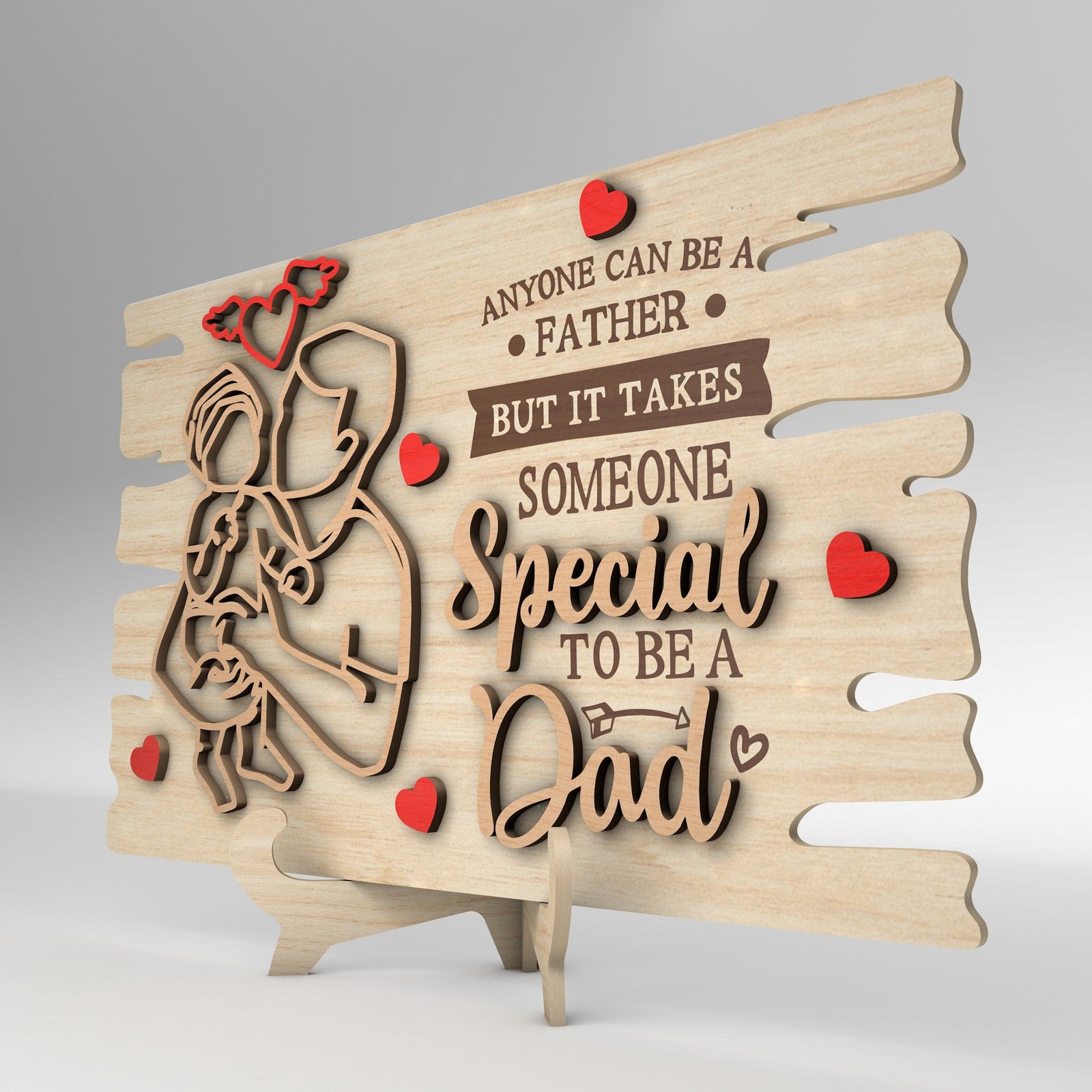 Dad And Baby Line Art Stand Frame, Fathers Day Sign, Gift for Dad, Fathers Day Gifts