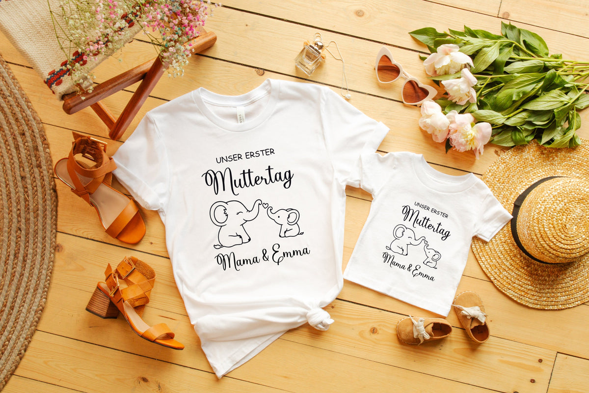 First Mother's Day Duo: Mom & Baby Matching Set. Personalized Mother's Day Gift. Mother's Day Gift. Mom Baby Outfit.