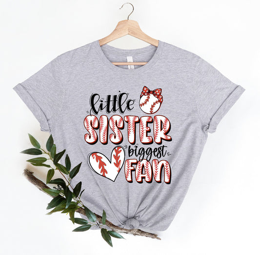 Baseball Sister Shirt, Little Sister Baseball Shirt, Baseball Game Day Shirt, Baseball Lover Tee, Baseball Biggest Fan Shirt, Baseball Shirt