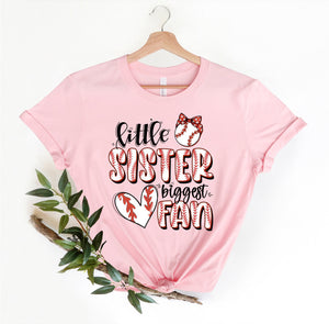 Baseball Sister Shirt, Little Sister Baseball Shirt, Baseball Game Day Shirt, Baseball Lover Tee, Baseball Biggest Fan Shirt, Baseball Shirt