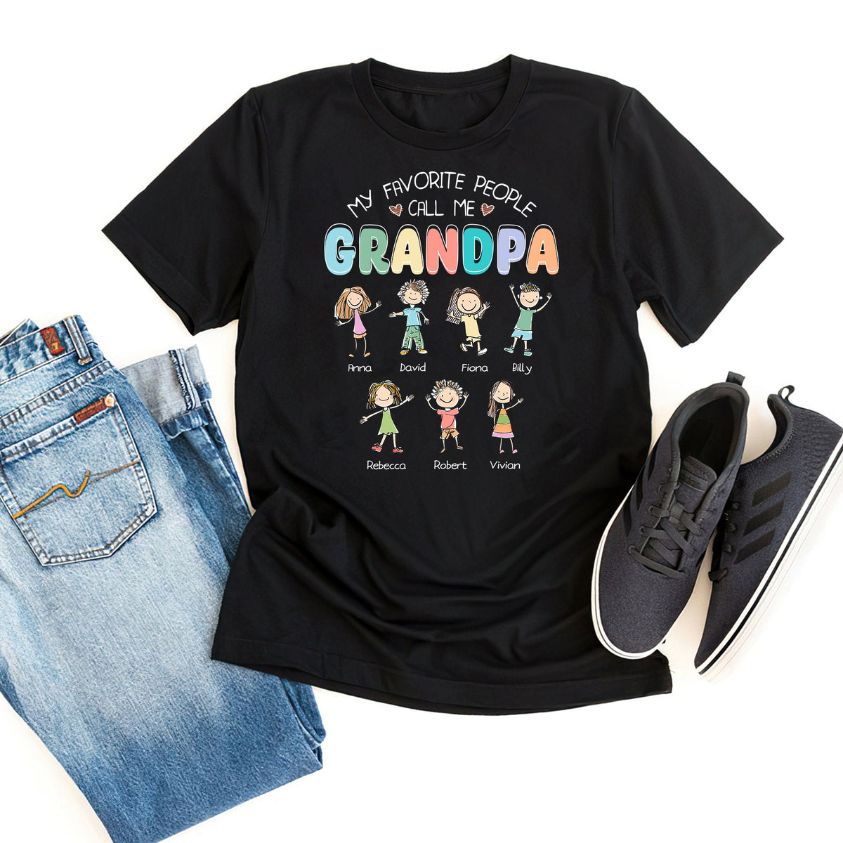 Grandpa Shirt, Custom Grandkids Name Shirt, Father's Day Shirt, Gift For Grandpa, Funny Grandpa Shirt, Best Grandpa Shirt