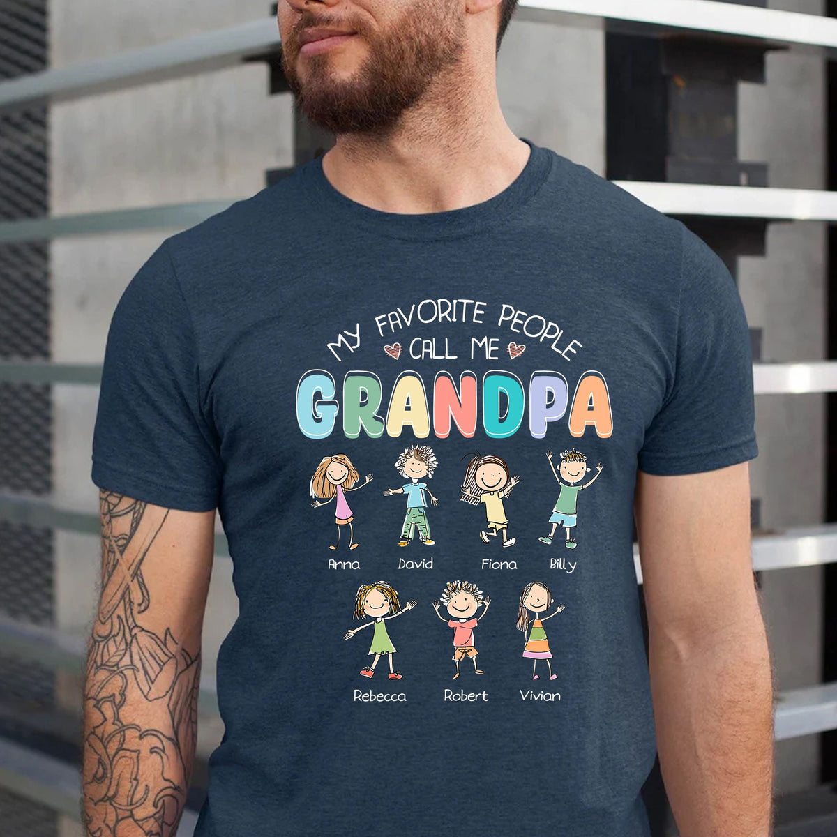 Grandpa Shirt, Custom Grandkids Name Shirt, Father's Day Shirt, Gift For Grandpa, Funny Grandpa Shirt, Best Grandpa Shirt