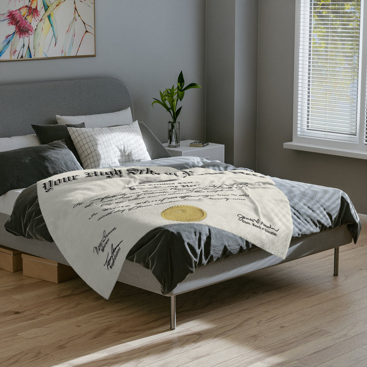 Custom Diploma Blanket for Graduate, High School Graduation Gift Personalized Meaningful graduation Presents for Seniors and College Grads