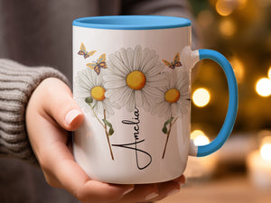 Daisy Mug, Daisy Gifts, Daisy Flower Cup, Daisy Flower Coffee Mug, Daisy Coffee , Daisy Gifts For Her, Daisy Gifts Women, april birth flower