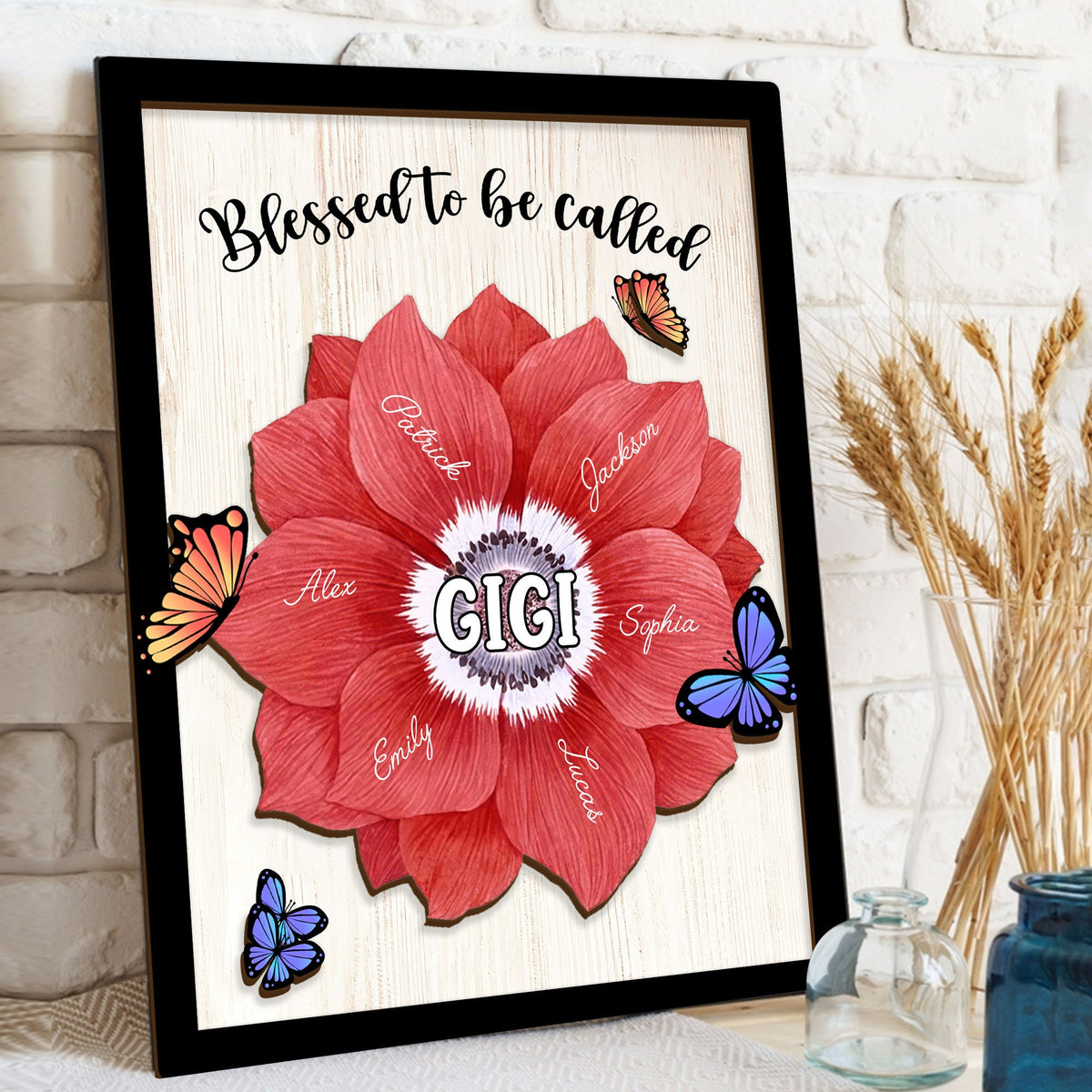 Personalized Nana Wooden Plaque, Custom Kid's Name Wooden Sign, Blessed To Be Called Grandma Wood Sign, Mother's Day Gift For Mom, Grandma