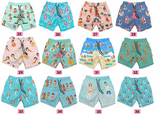 Custom Face Swim Shorts for Dad/Husband/Boyfriend, Personalized Photo Swimwear, Photo Swim Trunks, Picture Shorts Gift for Bachelor party