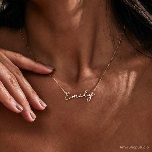 Dainty Minimalist Name Necklace, Personalized Minimalist Name Necklace, Custom Name Jewelry, Mother's Day Gift