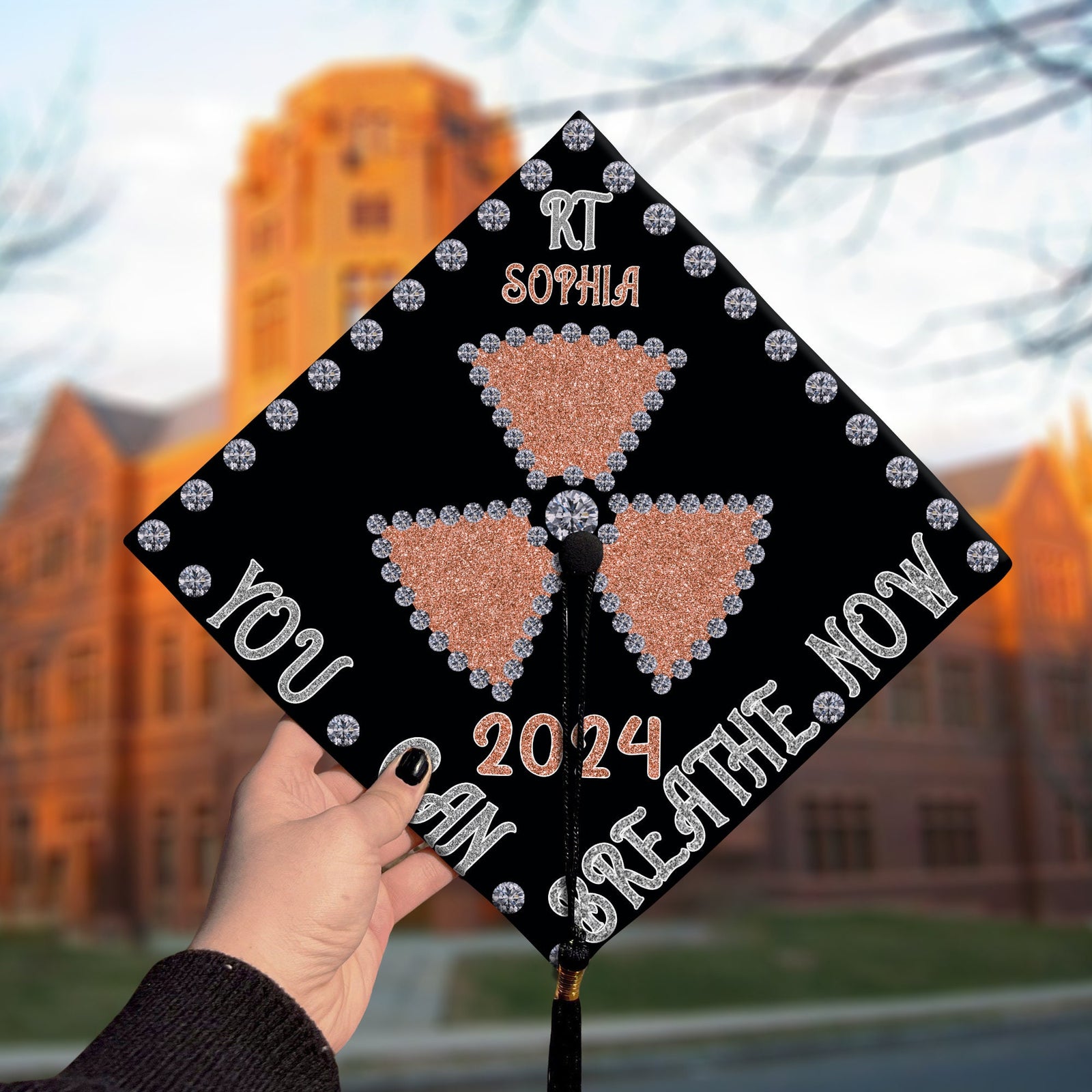 Custom Radiology Graduation Cap Topper, Radiology Grad Cap Topper, Personalized Rad Tech Graduation, Class Of 2025, Radiology Grad Gift