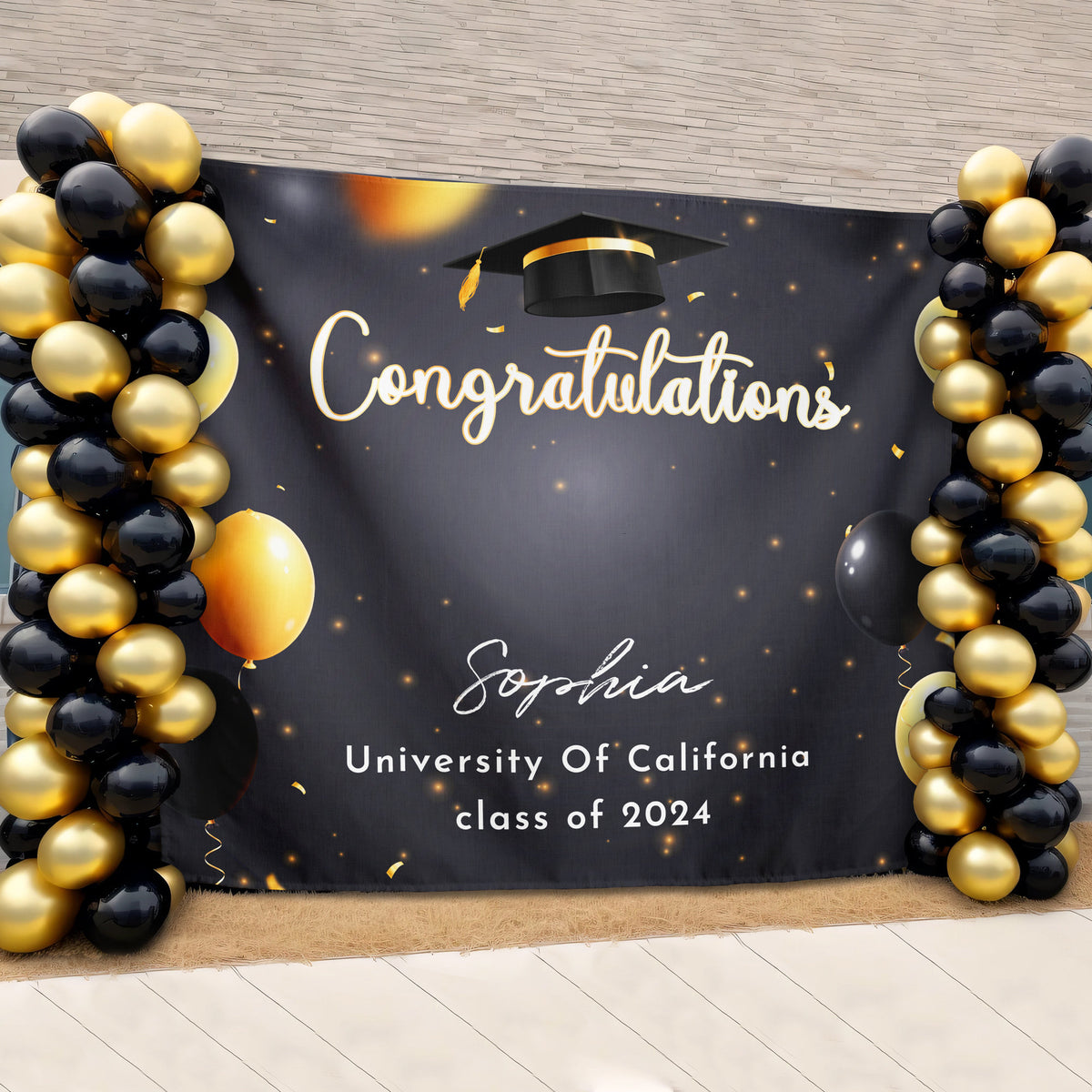 Custom Graduation Party Decor 2025, Party Backdrop Large Banner for Class, Graduation Tapestry Backdrop, Class of 2025 Photo Booth Backdrop