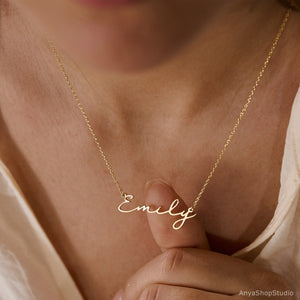 Dainty Minimalist Name Necklace, Personalized Minimalist Name Necklace, Custom Name Jewelry, Mother's Day Gift