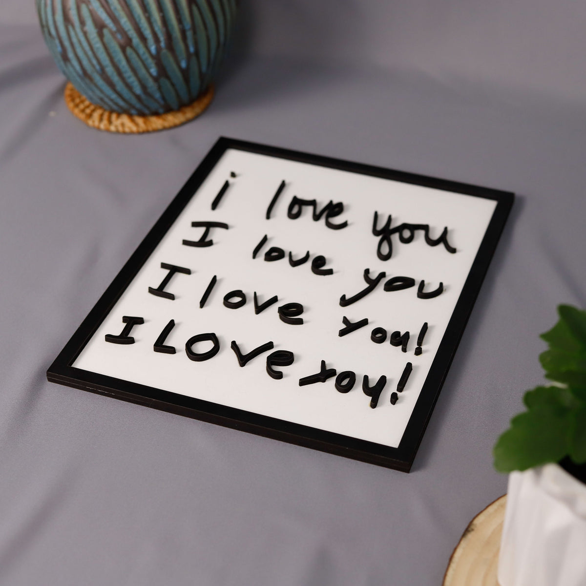 Custom Handwritten Wood Sign Personalized Sign From Handwriting Or Drawing Customized Kid Hand-Drawn Wooden Frame Mother Day Gift From Kids