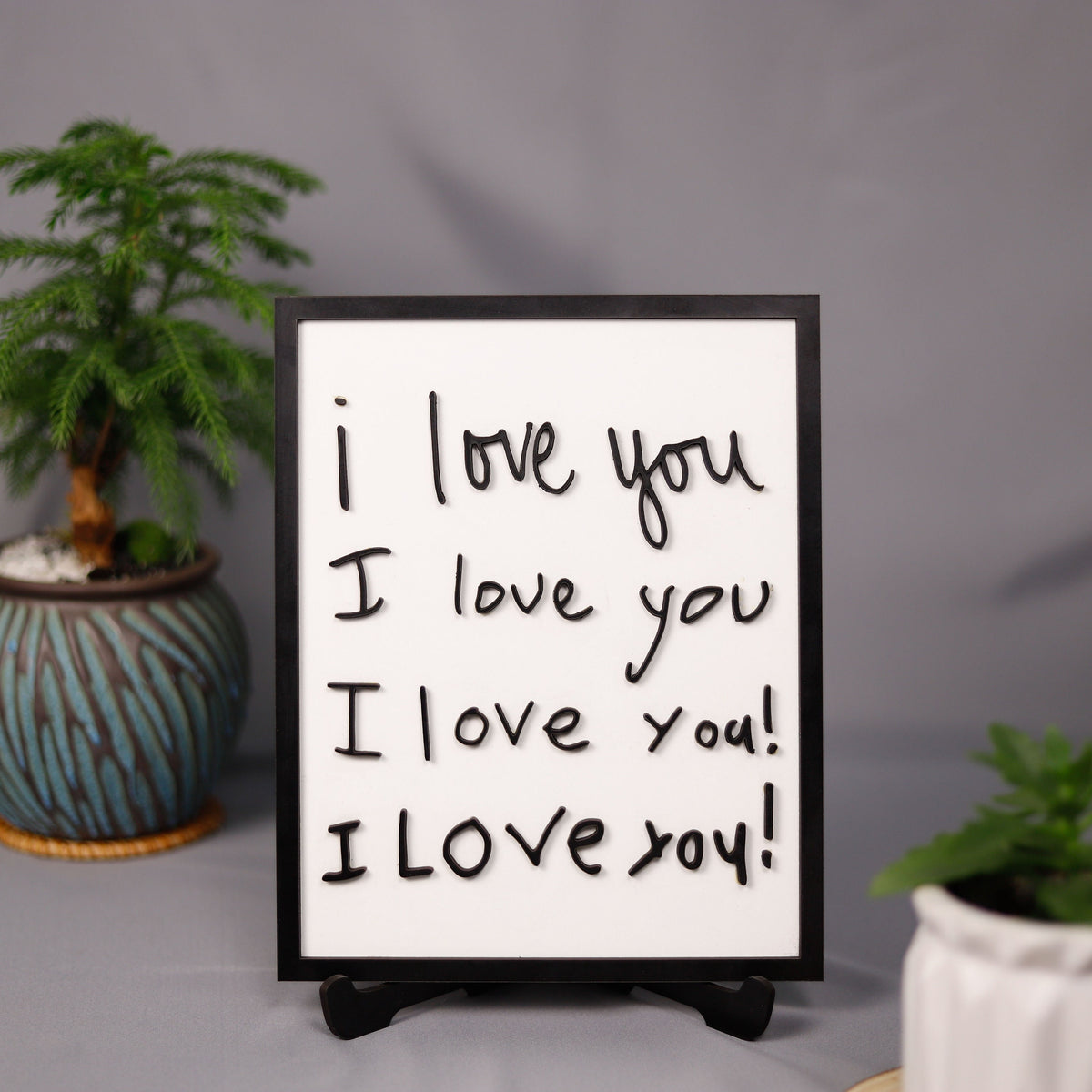 Custom Handwritten Wood Sign Personalized Sign From Handwriting Or Drawing Customized Kid Hand-Drawn Wooden Frame Mother Day Gift From Kids