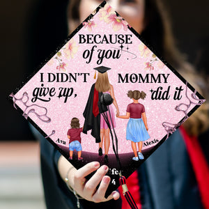 Custom Mommy Did It Graduation Cap Topper, Personalized Mom and Child Cap Decoration, Family Grad Cap Topper For Moms, Mama Graduate Gift