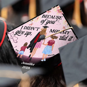 Custom Mommy Did It Graduation Cap Topper, Personalized Mom and Child Cap Decoration, Family Grad Cap Topper For Moms, Mama Graduate Gift