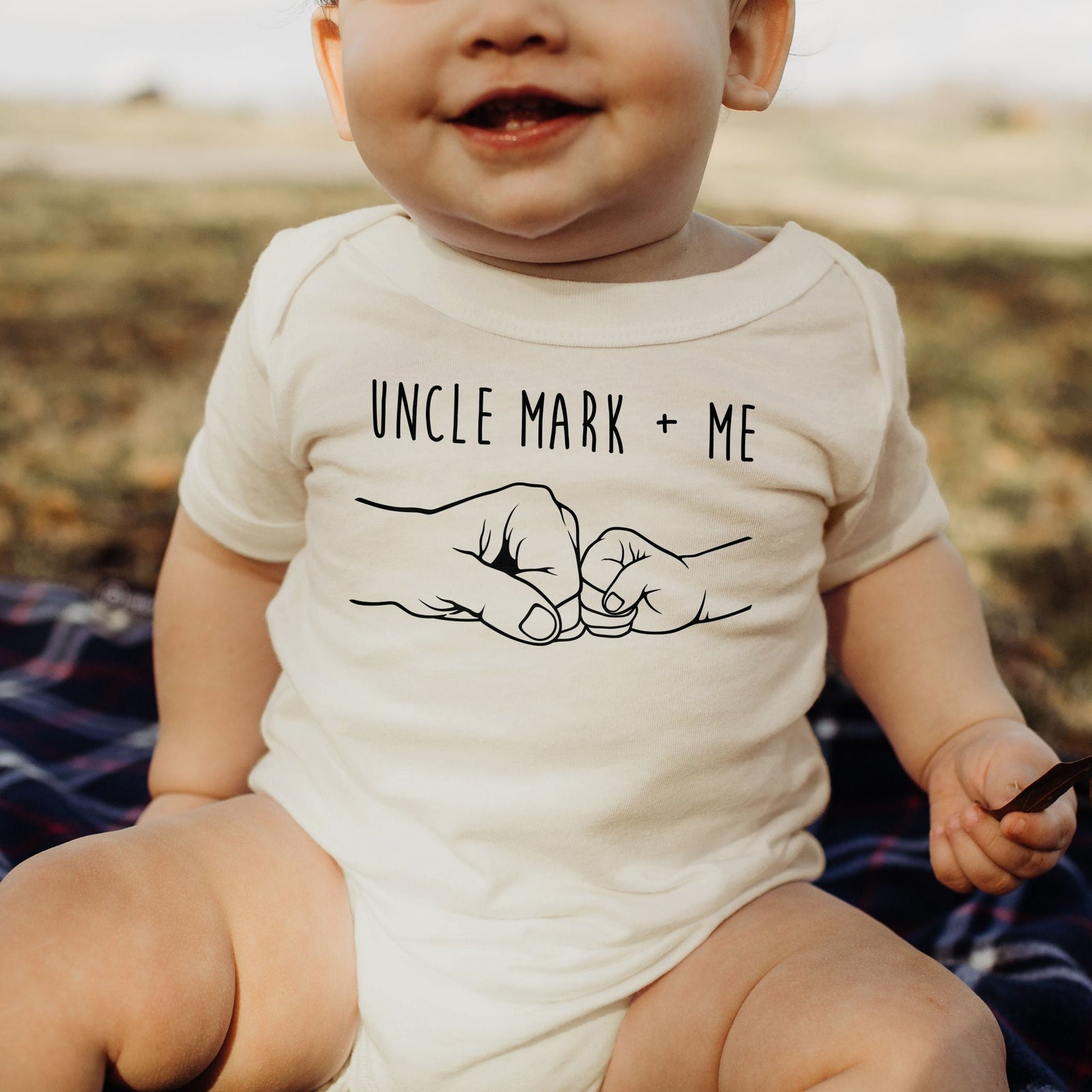 Custom Uncle + Me Onesie, New Baby Gift From Uncle, Custom Gift For baby, First Time Uncle Gift For Nephew