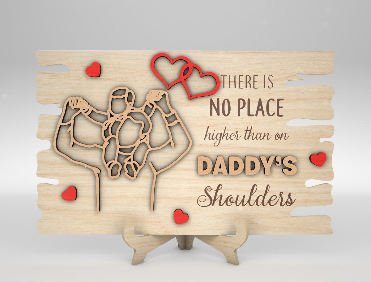 Dad And Baby Line Art Stand Frame, Fathers Day Sign, Gift for Dad, Fathers Day Gifts