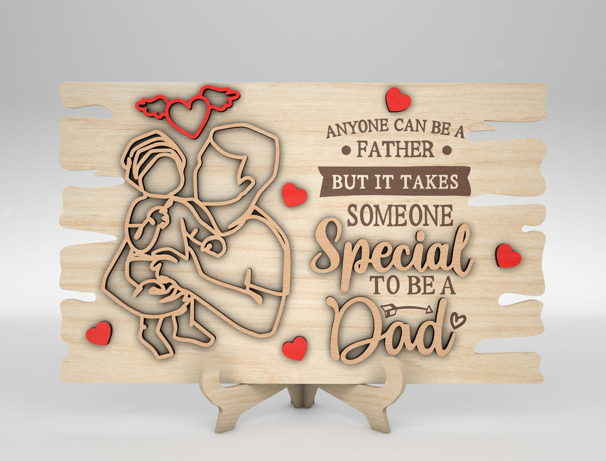 Dad And Baby Line Art Stand Frame, Fathers Day Sign, Gift for Dad, Fathers Day Gifts