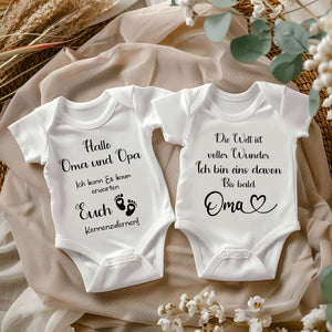 Pregnancy announcement bodysuit. Hello grandma and grandpa bodysuit. Pregnancy announcement bodysuit. You're going to be grandma and grandpa bodysuit.