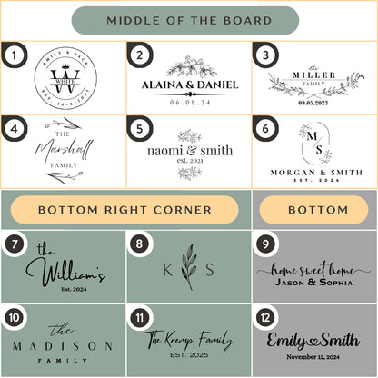 Personalized Cutting Board, Wedding Gift, Housewarming Gift, Charcuterie Board, Gift for Home, Bridal Shower Gift, Kitchen Gift for Grandma