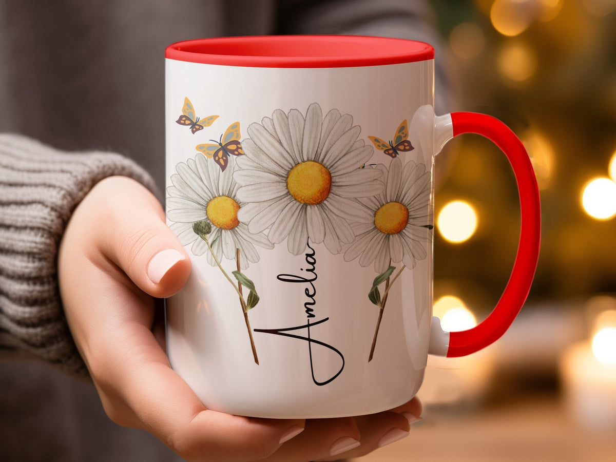 Daisy Mug, Daisy Gifts, Daisy Flower Cup, Daisy Flower Coffee Mug, Daisy Coffee , Daisy Gifts For Her, Daisy Gifts Women, april birth flower
