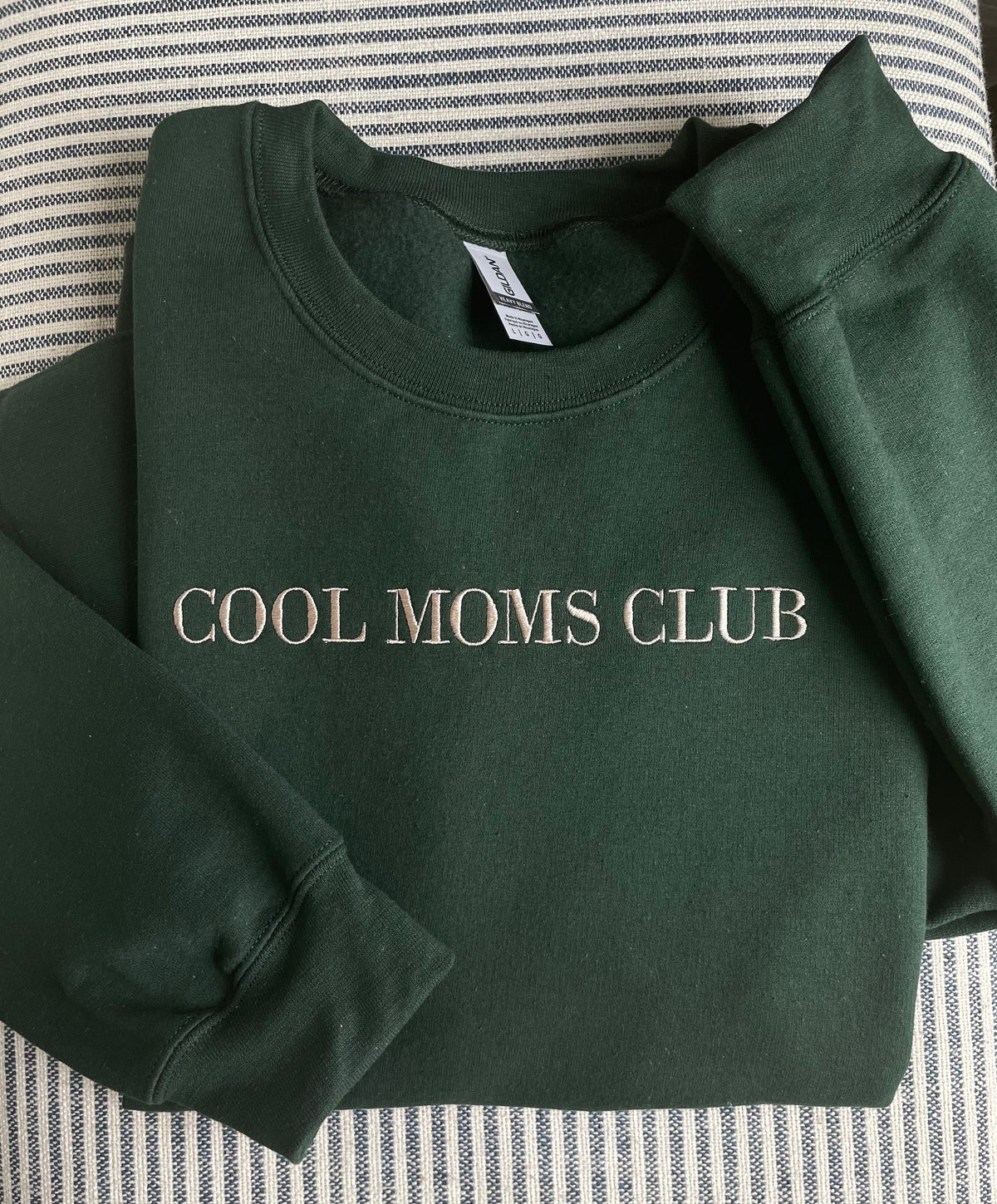 Cool Moms Club sweatshirt, embroidered cool mom sweatshirt, embroidered crewneck, Mother s Day gift, gifts for mom