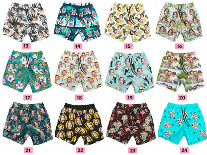 Custom Face Swim Shorts for Dad/Husband/Boyfriend, Personalized Photo Swimwear, Photo Swim Trunks, Picture Shorts Gift for Bachelor party