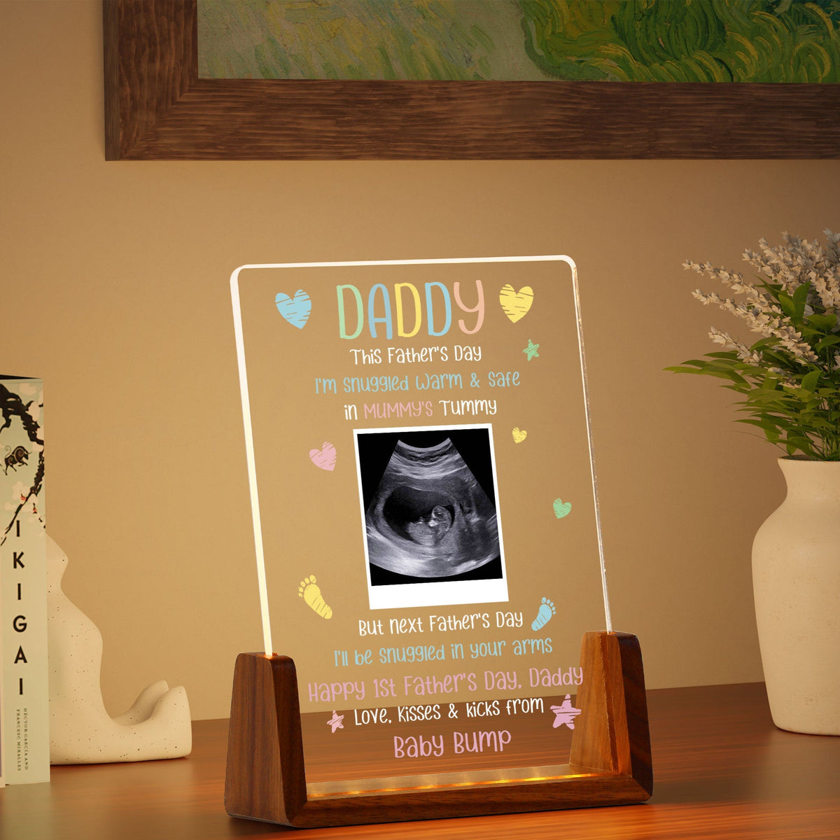 Custom Night Light Expectant Father's Day Gift, Soon to Be Dad Plaque Gift for Papa Daddy, Gift for First-Time Father, Best Dad Ever