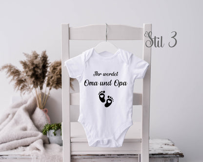 Pregnancy announcement bodysuit. Hello grandma and grandpa bodysuit. Pregnancy announcement bodysuit. You're going to be grandma and grandpa bodysuit.