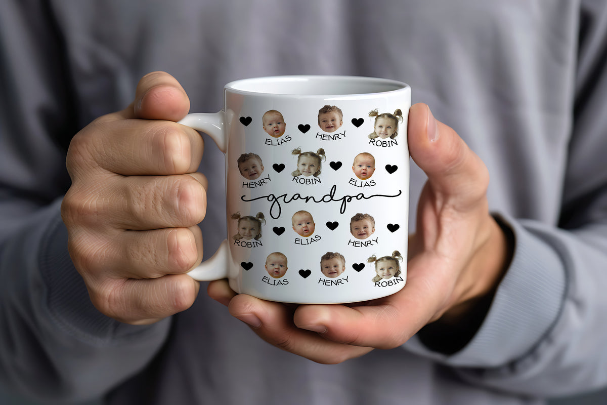Baby Face Mug, Personalized Face Mug, Custom Photo Mug, Your baby Face, Baby Face Mug For Mom Dad Birthday Gift, grandma gift, grandpa gift