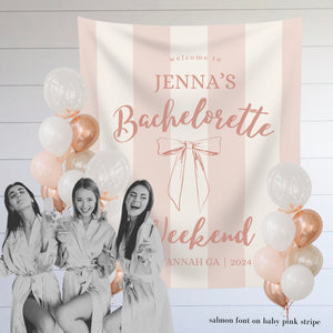 Bachelorette Weekend Banner, Custom Bach Party Welcome Sign, Personalized Aesthetic Bach elorette Party Decorations for Beach Bash
