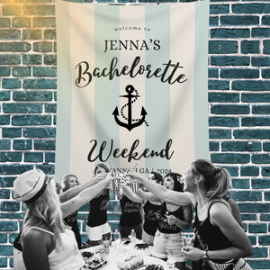 Bachelorette Weekend Banner, Custom Bach Party Welcome Sign, Personalized Aesthetic Bach elorette Party Decorations for Beach Bash