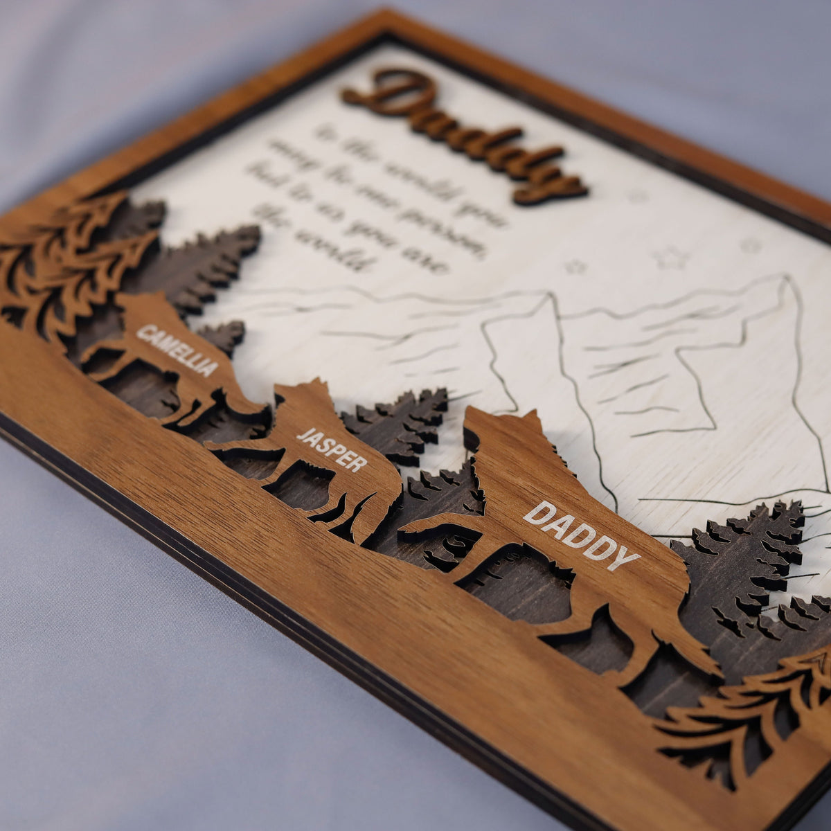 Custom Husband Fathers Day Gifts Personalized Gifts For Dad From Kids, Grandpa Wooden Frame, Handmade Gift from Kids, Meaningful Daddy Gift