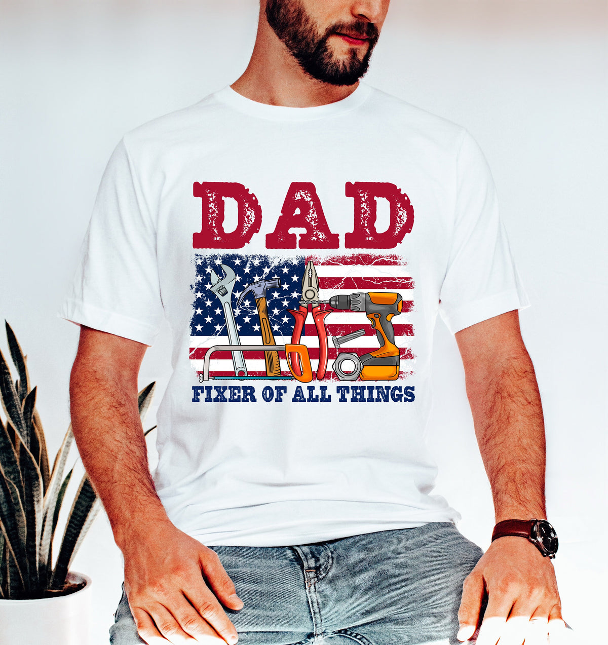 Fixer of All Things Dad , Father's Day, American Dad,Handyman Tools, Dad Shirt Design, Father's Day Gift, For Men