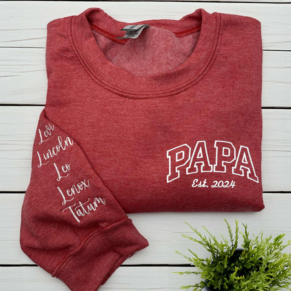 Grandpa Hoodie Personalized, Embroidered Grandpa Sweatshirt, Dad Est Sweatshirt With Kids Names, Unique Gifts for Dad, Father's Day Gift