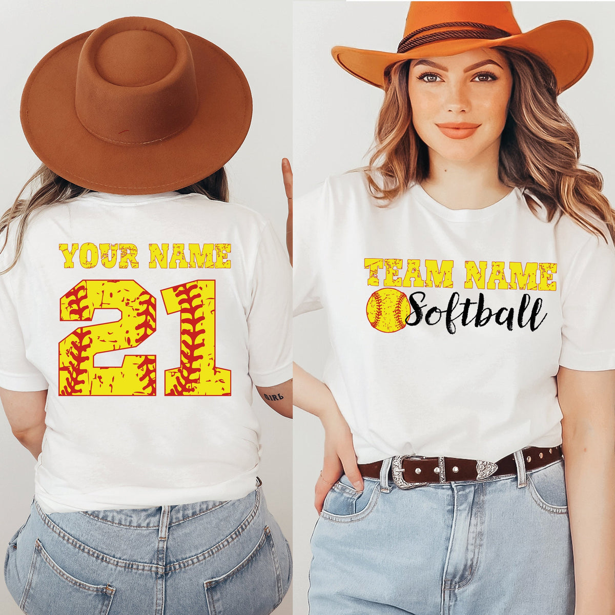 Softball Back Front Design Shirt With Custom Number And Name, Sports Shirt, Softball Mom Tee, Personalized Softball Gifts, Softball Team Tee