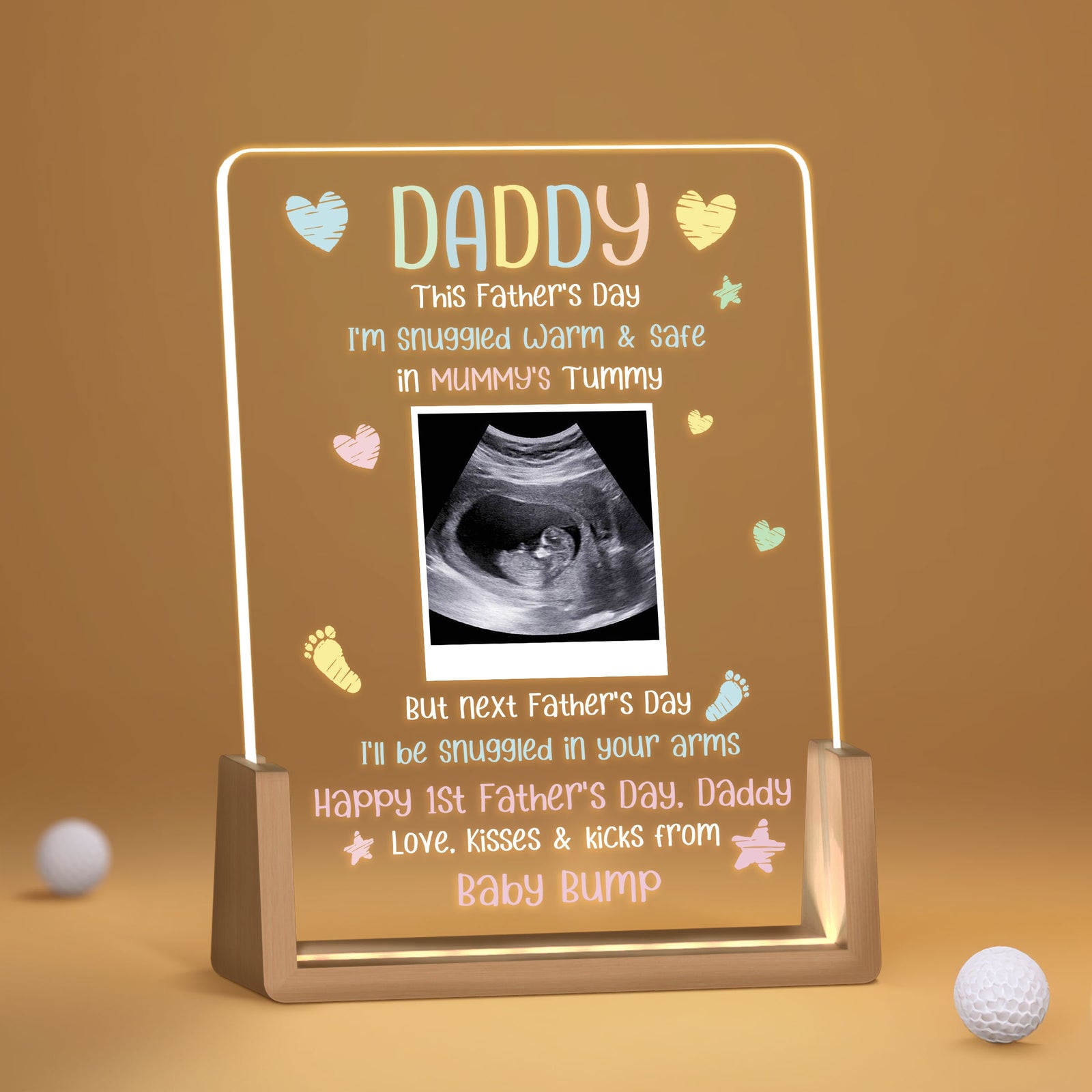 Custom Night Light Expectant Father's Day Gift, Soon to Be Dad Plaque Gift for Papa Daddy, Gift for First-Time Father, Best Dad Ever