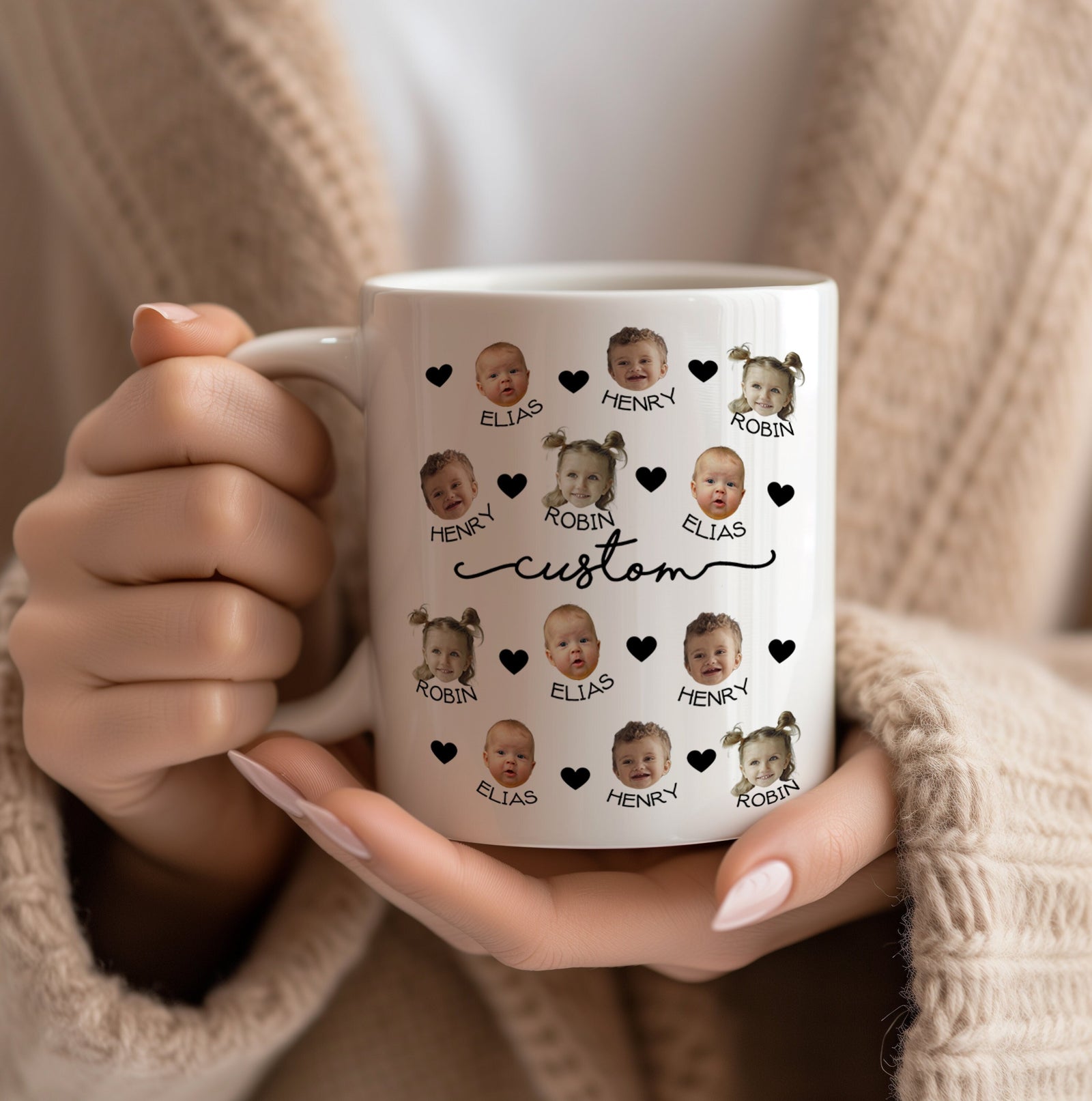 Baby Face Mug, Personalized Face Mug, Custom Photo Mug, Your baby Face, Baby Face Mug For Mom Dad Birthday Gift, grandma gift, grandpa gift