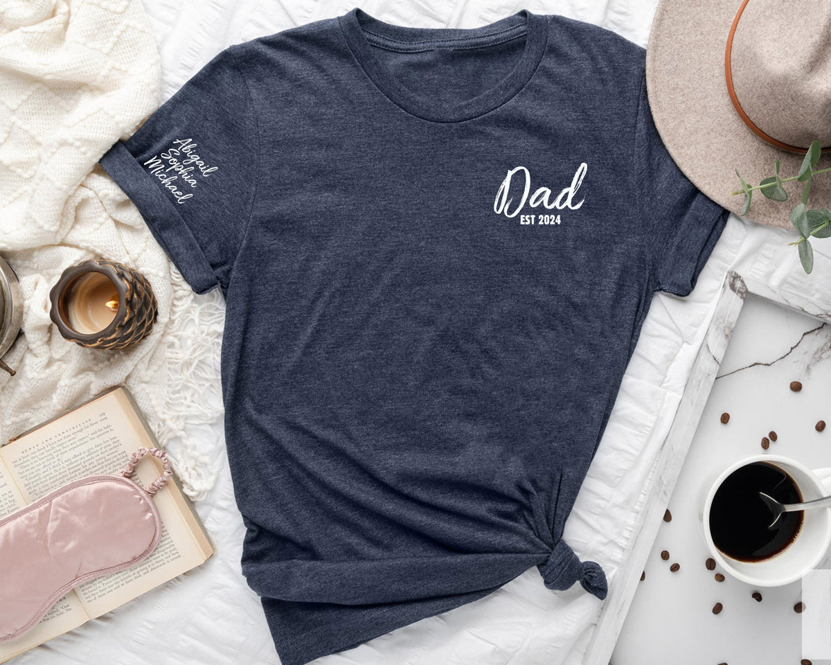 Personalized Dad Shirt With Kids Names. Dad Tshirt, Dad Shirt, Gift for Dad, Dad Tee, Dad with Kids Names.